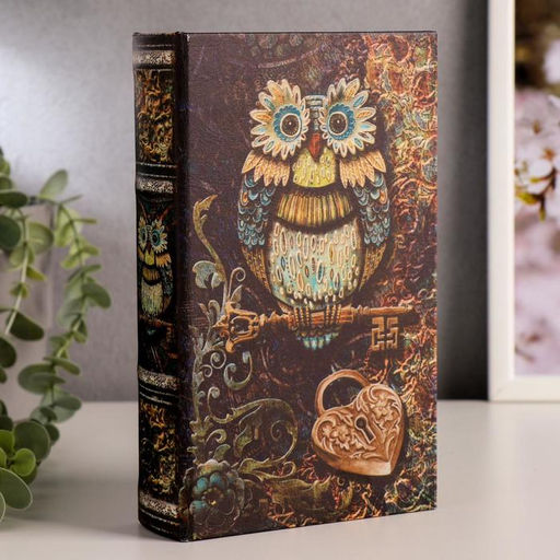 Шкатулка книга-сейф «Совушка с ключиком», 21×13×5 см