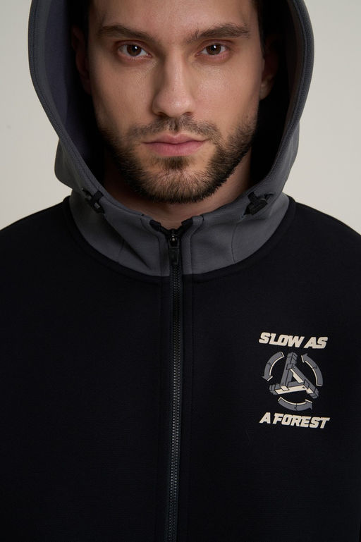 Толстовка на молнии Черный/Серый CAMPUS BASKETBALL Knit Track Top - Anta фото 8