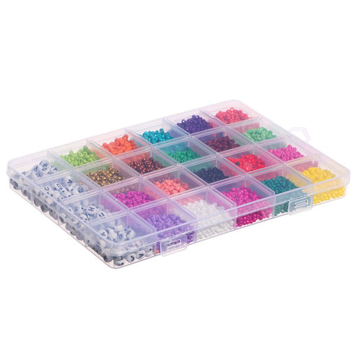 Набор для творчества Создай своё украшение, бисер, буквы, 24 вида