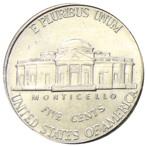 Монета 5 центов 1998 года D США