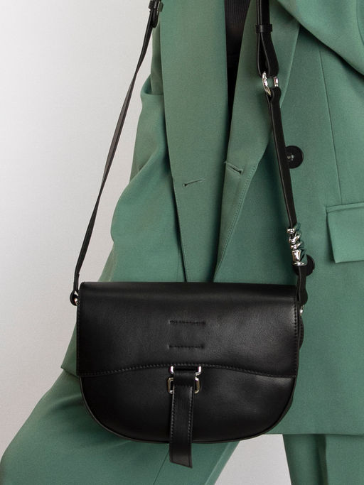 LACCOMA сумка Q5920-черный натуральная кожа полиэстр  фото 4