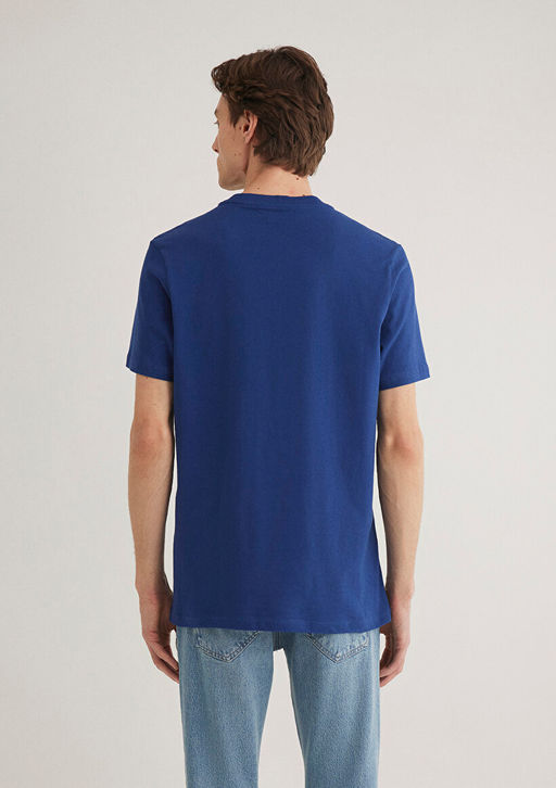 Miav Bask?l? Lacivert Tisort - Mavi фото 4