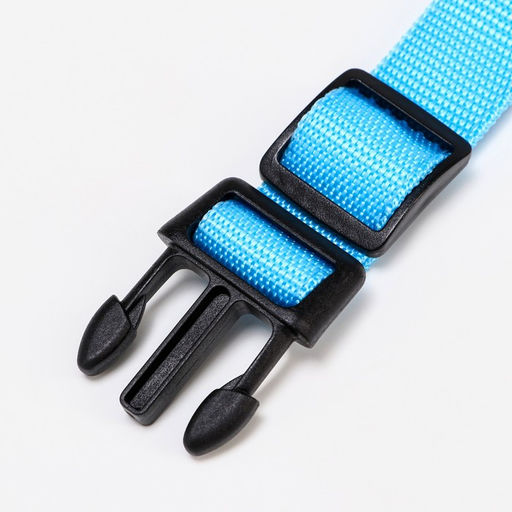 Ошейник с подсветкой, зарядка от USB, размер M, ОШ 37-46 см, 3 режима, голубой - Пижон фото 5