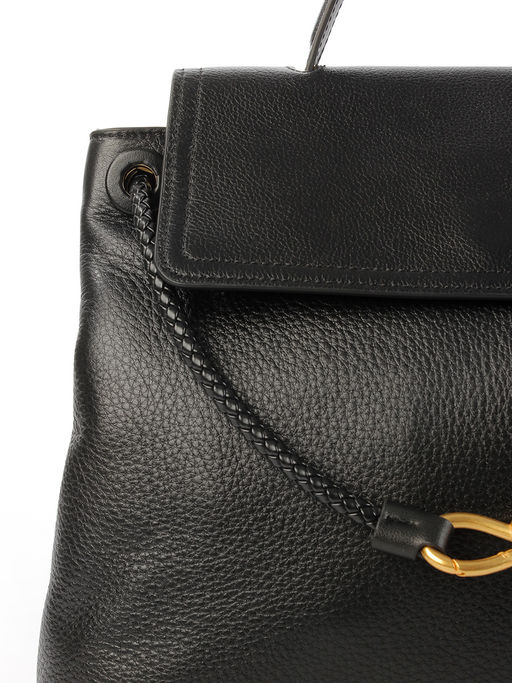 LACCOMA сумка Y2390-черный натуральная кожа полиэстер фото 5