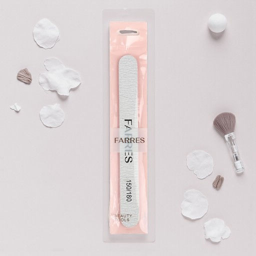 Farres /MJ011-1/ Пилка (150/180) для ногтей любого типа. (12)