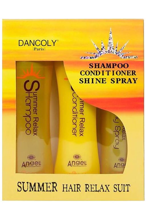 Набор "Защита от солнца": Шампунь 350 мл + кондиционер 350 мл + спрей 250 мл