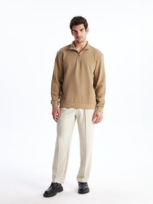 Dik Yaka Erkek Sweatshirt