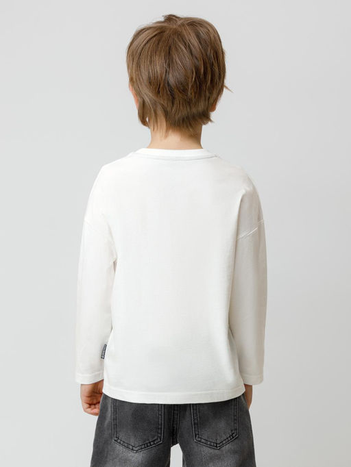 КР 302847/молочный 0602 к600 лонгслив (футболка дл.рукав) для мал