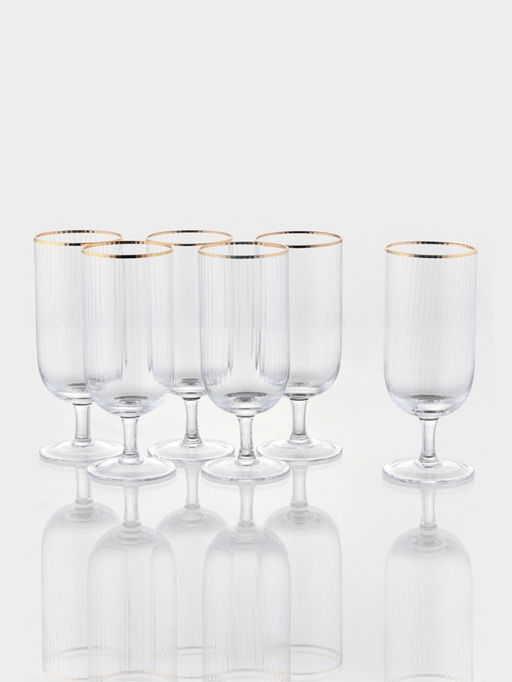 Набор бокалов для пива "Руно" на ножке, 390 мл, 6 шт, р-р 1й шт 17,5х7 см