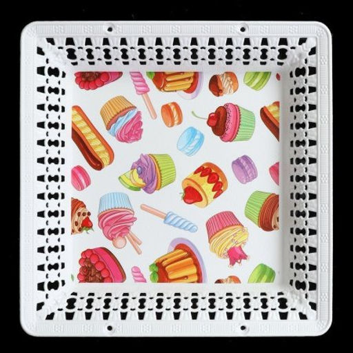 Поднос квадратный 26х3,5 см / JCA508 /уп 60/ - Галеонтрейд фото 4