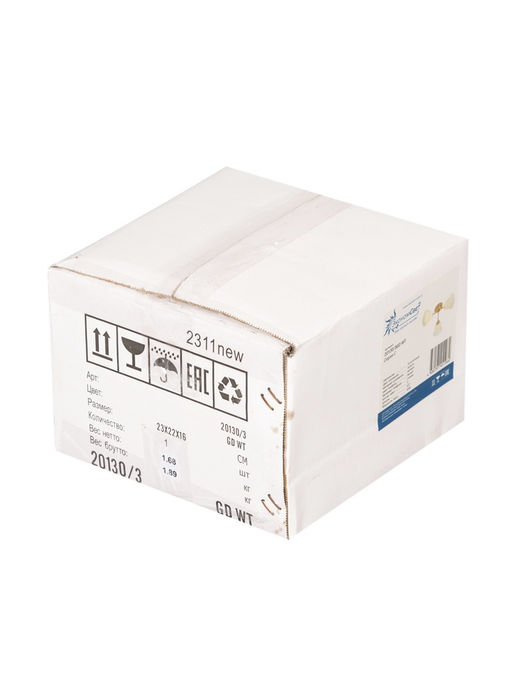 Люстра ЭкономСвет 20130/3GD, 3×40 Вт, E27, 50×50×20 см, золотая