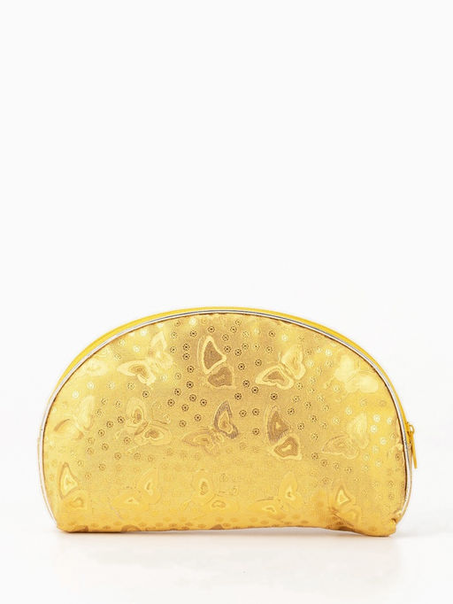 Набор женских косметичек 5 в 1 на молниях, с принтом, золотистый