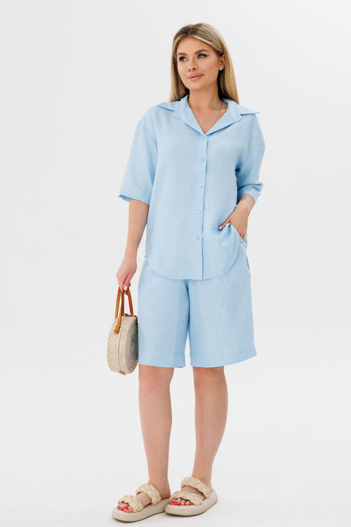 Рубашка AmberA 1061В голубой фото 2