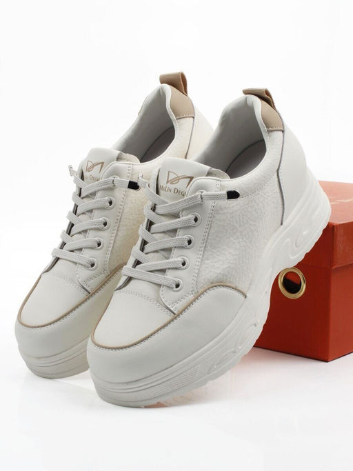 03-A331-5 WHITE Полуботинки спортивные женские (натуральная кожа)