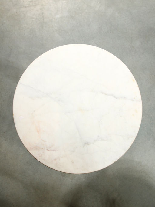 Столик кофейный, 30×30×55 см, манговое дерево, алюминий, мрамор