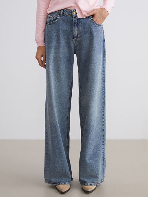 Baggy Fit Kad?n Jean Pantolon