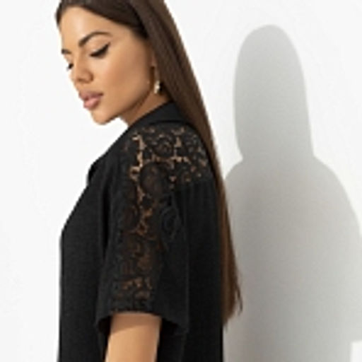 Брючный костюм с кружевными вставками, Престижная номинация (черный, 2 в 1, с поясом) - Charutti фото 15