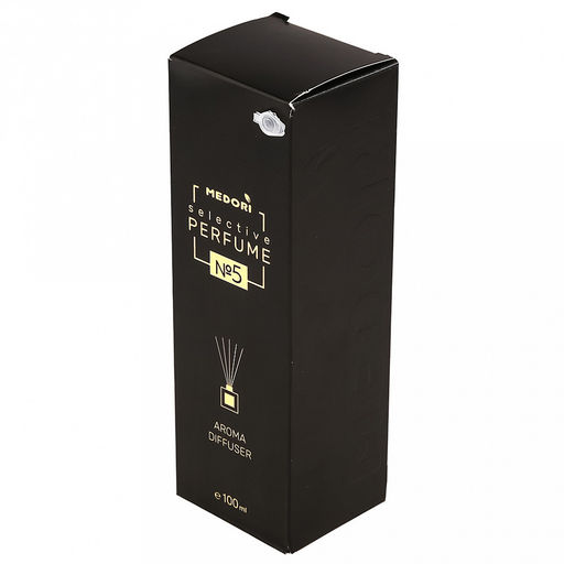 Ароматический диффузор 100мл "Fleur" 6х7х21,5см, настольный, стекло, палочки из микрофибры, парфюм, с пробником аромата, в коробке, "Medori" (Россия)