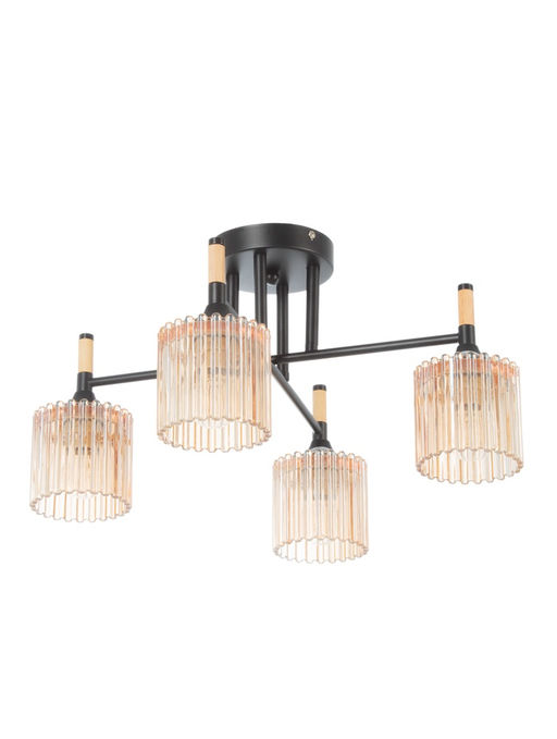 Люстра XA1689B/4, 4×60 Вт, E27, чёрная