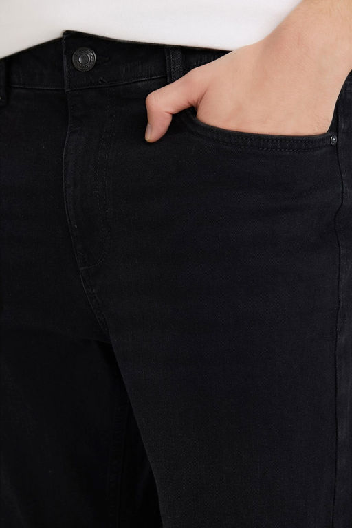Джинсовые брюки Sergio Regular Fit Normal Mold с нормальной талией и зауженными штанинами - Defacto фото 12