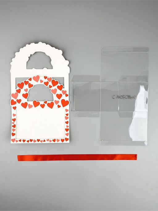 Коробка подарочная, упаковка,Сердца, 25?19.5?10 см