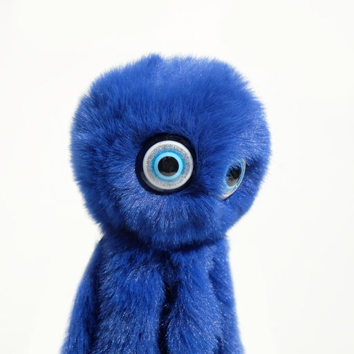 Игрушка для кошек Осьминожек из искусственного меха , до 19 см, синяя - Пижон фото 2