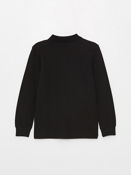 Polo Yaka Basic Uzun Kollu Erkek ?ocuk Ti??rt - Waikiki фото 3