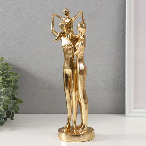 Фигурка полистоун «Вместе», золото, 27×10×8 см