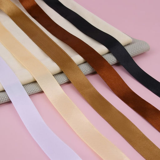 Набор атласных лент, 5 шт., 20 мм, 23±1 м, коричневый, белый