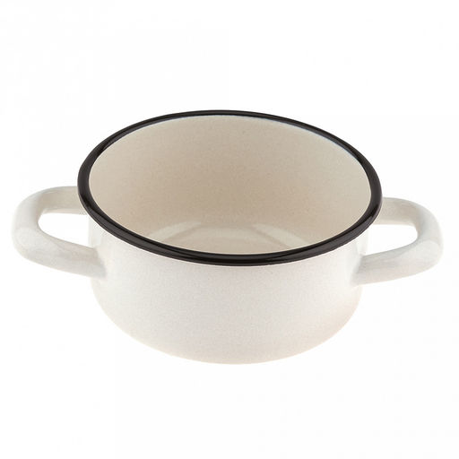 Жемчужная Кастрюля эмалированный 0,6л, металлическая крышка (Россия) - Домашняя мода фото 3