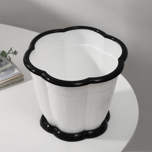 Цена за 2 шт. Горшок для цветов с поддоном «Восторг», 1.5 л, пластиковый, белый