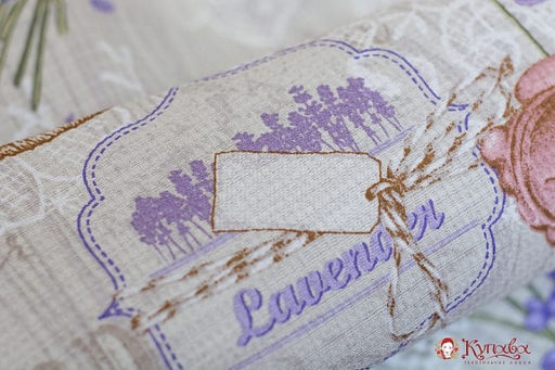 Вафельное полотно (холст) Цветущий Прованс, ш.0.5м, хлопок-100%, 165гр/м.кв, раппорт 63см - Купава фото 2