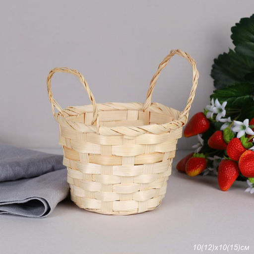 Корзина плетеная 12х9 см с ручками / 28801 /уп 700/ - ГалеонТрейд фото 5