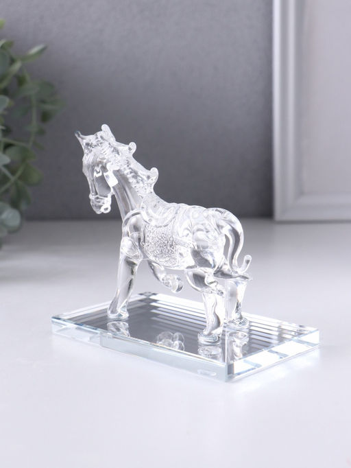 Фигурка стекло «Скачущий конь», 9.5×5.8×10 см
