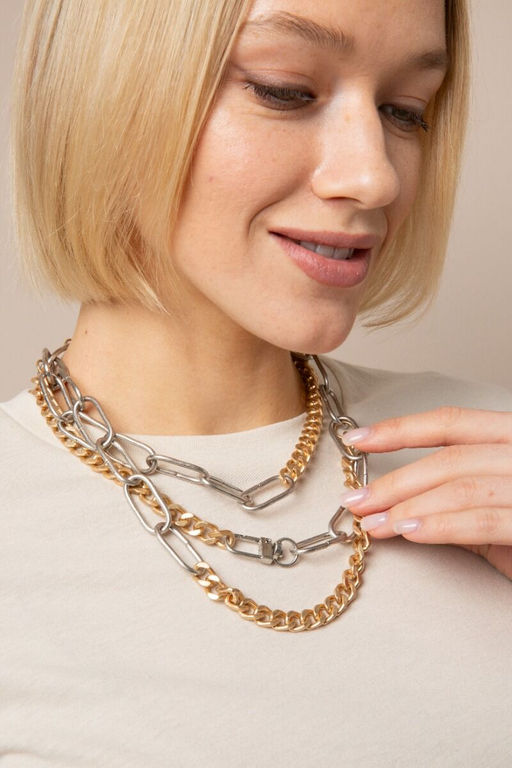 Ожерелье из цепей разной длинны - Модные истории фото 7