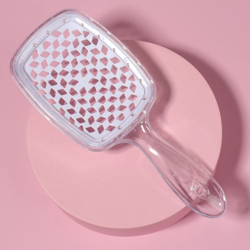 Расчёска массажная, широкая, продуваемая, 8.5×20.5(±1) см, прозрачная