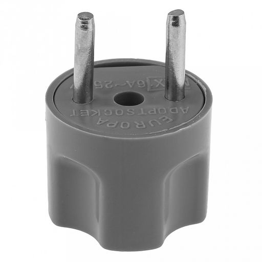 Переходник 16А 4,5х3,5х3см, круглой формы, с тремя отверстиями, пластик/металл, серый (Россия) - Домашняя мода фото 6