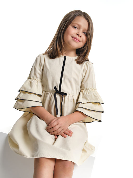Платье для девочки нарядное детское праздничное UD 8059 св.бежевый - Mini maxi фото 6