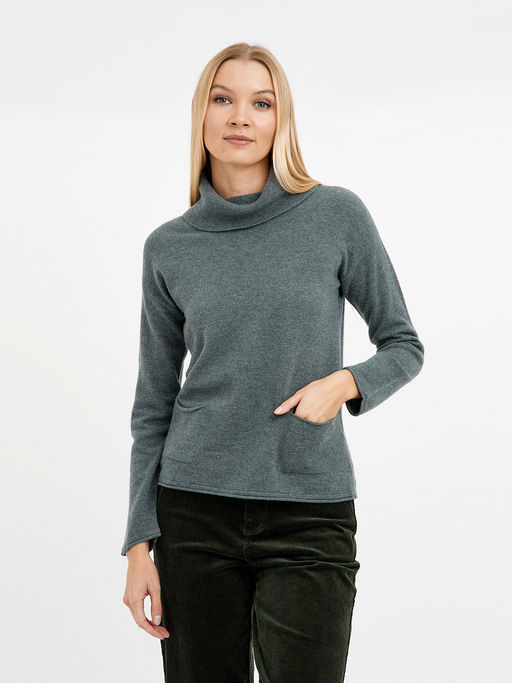 водолазка женская из шерсти с карманами - Glenfield фото 3