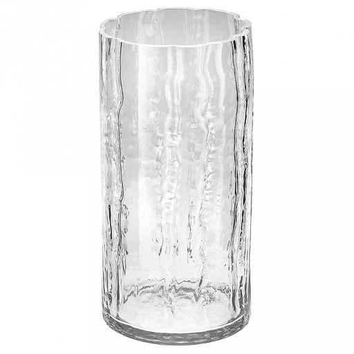 Ваза для цветов стеклянная "Гамильтон" 2,3л, д12см, h25см, текстурная (Россия)