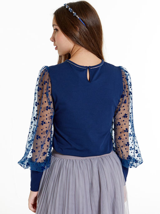 Блузка трикотажная синий 234230538 - Nota bene фото 3