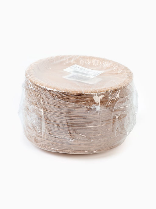 МП Тарелка одноразовая «Крафт» с бортом, картон, 18 см (100 шт.)