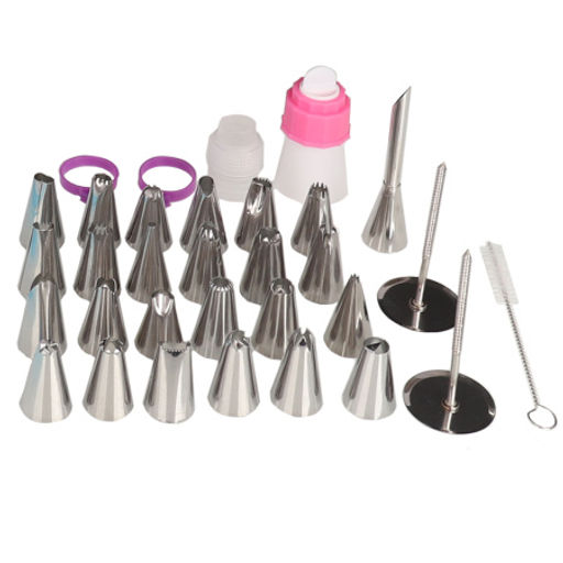 Кондитерские насадки малые 25 штук с мешками и адаптерами /основание 18 мм /TW-952 /уп 72/щеточка, гвозди и насадка для эклеров/ПРОМО АКЦИЯ - Галеонтрейд фото 2