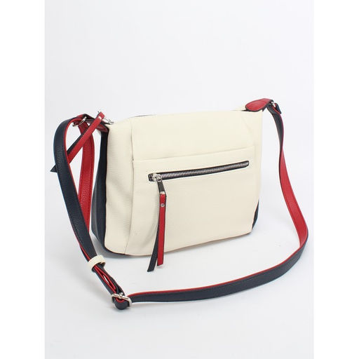 Сумка женская искусственная кожа ADEL-279/ММ. 1отдел+плеч/рем. беж/син/красн флотер 259619