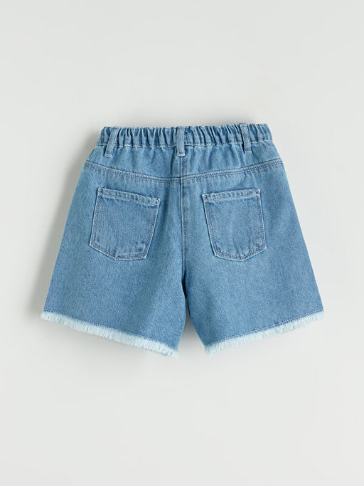 Nak??l? K?z ?ocuk Denim G?r?n?ml? ?ort