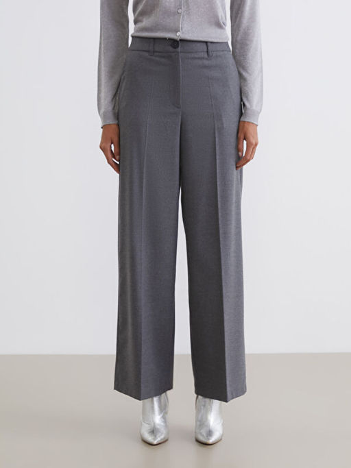 Y?ksek Bel Geni? Pa?a Kad?n Pantolon