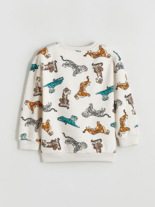 Kaplan Bask?l? Erkek ?ocuk Sweatshirt