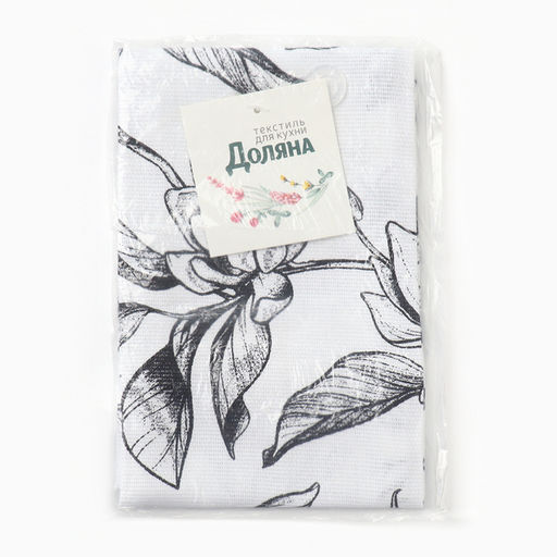 Цена за 2 шт. Кухонное полотенце Доляна. Plant leaves 35?60 см, 100% хлопок, рогожка 164 г/м?