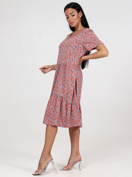 879 ПЛАТЬЕ ЖЕНСКОЕ (Сухая роза) - А-дина фото 5