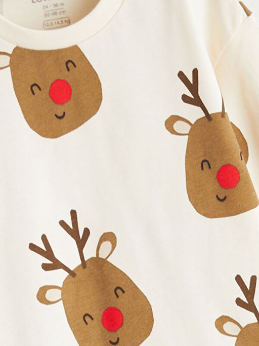 Bisiklet Yaka Y?lba?? Temal? Erkek Bebek Ti??rt